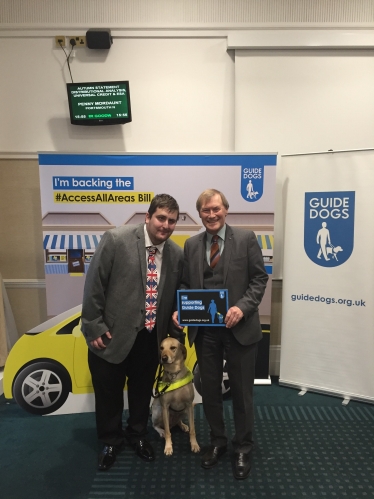 Sir David backed the #AccessAllAreas campaign for guide dog owners